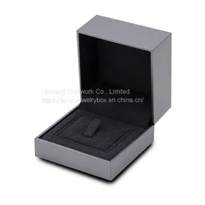 PU Leather Ring Gift Packaging Box With Sleeve Custom Logo Drawing Type Wedding Ring Box thumbnail-2