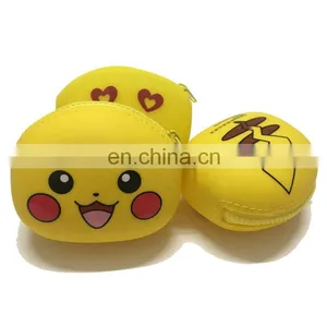 Custom Kawaii Emoji Cartoon Design Coin Wallet Pouch Promotion Women Clutch Round Zipper Silicone Purse thumbnail-3