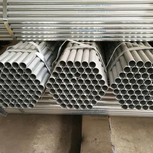 China Shengteng Brand BS 1387 Standard Pre-Galvanized Round Steel Tube Pipe thumbnail-2