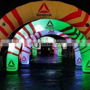 Stage LED Lighting Decoration Airblown Entrance Tunnel Colorful Archway Wedding Inflatable Arch thumbnail-5
