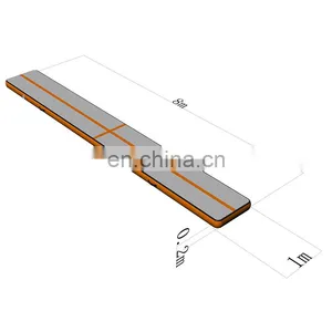 8m x 1m x 20cm Customized Color Air Track Inflatable Gymnastics Mat For Sale thumbnail-5