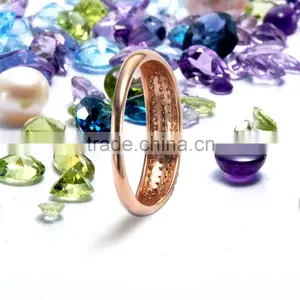 14K Rose Gold Ring With Diamonds thumbnail-4