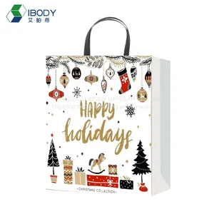 Recycled White Cardboard Design Shopping Bag Custom Printed Logo With Portable Handle thumbnail-4