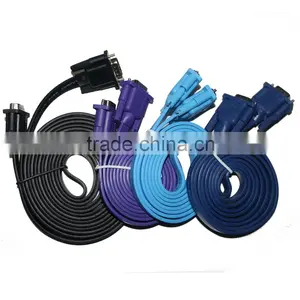 High Speed 15pin Male to Male Flat Vga Cable 8m, Computer Monitors Cable Supplier's Choice thumbnail-5