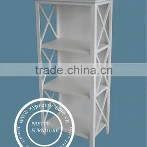 White Color MDF Towel Rack / Wooden Bathroom Furniture / Wooden Storage Shelf / Wooden Living Room Furniture thumbnail-1