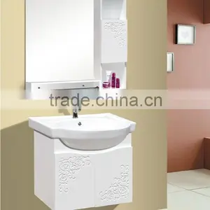 Bathroom Cabinet New Design White PVC Bathroom Cabinet thumbnail-1