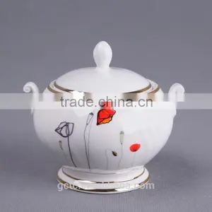 Fine Bone China Tea Set With Flower Design thumbnail-4