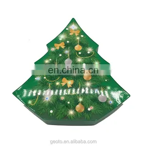 Christmas Tree Shaped Paper Cardboard Chocolate Gift Box With Light thumbnail-1