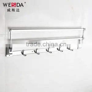 Wesda 90 Degree Rotation Hotel Bathroom Tmetal Towel Shelf Wall Hook 2028 thumbnail-4