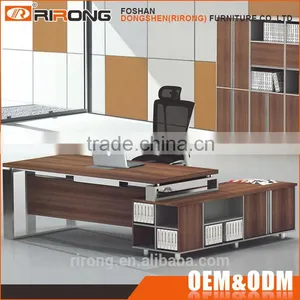 Modern Home Office Furniture Desk Leather Melamine Wooden Executive Office Counter Desk With File Cabinet thumbnail-5