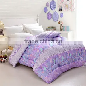 Cheap Price Polyester Microfibre Bright Purple Colored King Size Down Comforters thumbnail-1
