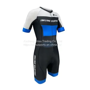 Hot Design Unisex Skate Sportswear Customized Sublimation Short Sleeve Custom Speed Skating Suitcustom Speed Skating Suit Roller Inline Speed Skating Skin Suit thumbnail-4