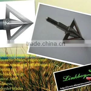 Sanford Bloodshot 100gr. Broadhead Hunting Arrowhead 4blade 8/32 Thread thumbnail-1