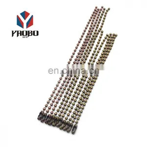 Papular High Quality Metal Faceted Ball Chain Gold Color Necklace thumbnail-1