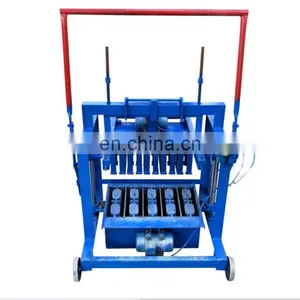 Hot Sale Manual Small Diesel Vibrating Soil Hollow Cement Laying Block Concrete Brick Making Machine thumbnail-1