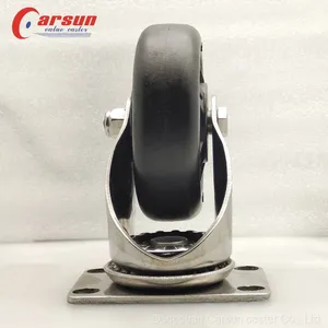 4 Inch Stainless Steel SS304 Castors Active High Temperature Thermo 250℃ Caster Wheels thumbnail-4