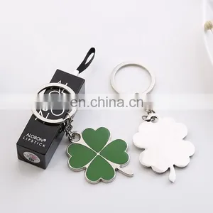 High Quality Green Leaf Clover Keychain Fashion Creative Beautiful Four Leaf Clover Lucky Key Chain Jewelry thumbnail-4
