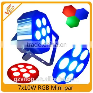 Professional Light 9watt 7pcs RGB Mini Flat Par LED Uplight thumbnail-1