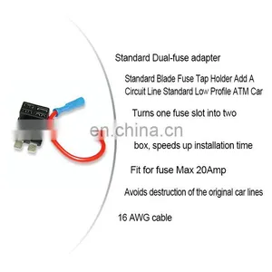 Car Add-a-circuit Fuse TAP Adapter 20A Standard ATO ATC Blade Fuse Holder thumbnail-3