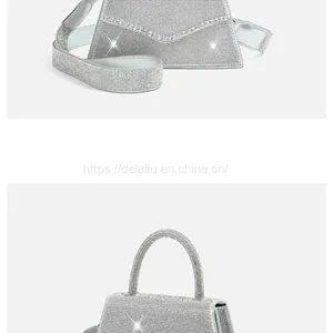 Women's Bag With Rhinestone Fashion Design Bling Handbag thumbnail-4