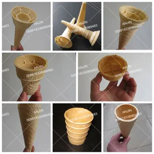Semi-Automatic Torch Wafer Cone Making Machine Ice Cream Wafer Cup Making Machine (AJ-WH4) thumbnail-4