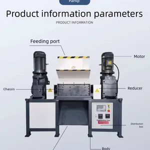 Double Shaft Shredder Multifunctional Plastic Metal Crushing Iron Wood Garbage Scrap Iron Crushing Rubber Shredder thumbnail-2