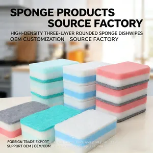 Best Sale Wash Sponge Customized Durable Cleaning Cellulose Nylon Pad Wash Scouring Pads Sponge thumbnail-4