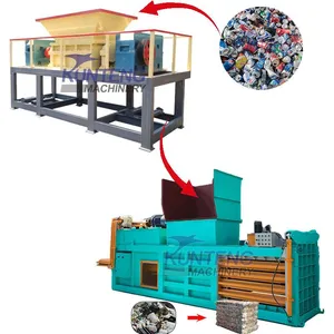 Heavy Duty Metal Shredder Copper Cable Aluminum Material Shredding and Baling Machine EPC thumbnail-1