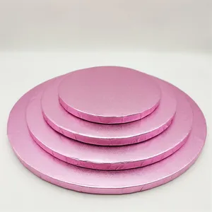 3mm -12mm Colour Printed Cake Boards Food-safe, Grease-resistant Corrugated Cardboard Cake Drum In10 -12 Inch Round or Square Shapes thumbnail-4