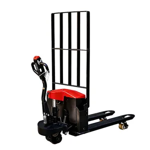 All Electric Walking Forklift Pallet Stacker Electric Stacker With Lead Acid Battery thumbnail-2
