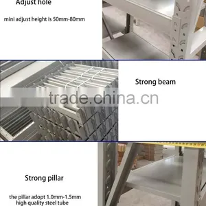 Garment Factory Metal Racking Estante Metalico Steel Storage Shelving Supermarket Warehouse Storage Shelf With 3 Tiers thumbnail-5