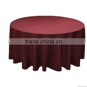 100%polyester Burgundy Table Cloth for Cheap Sale thumbnail-1