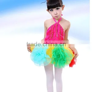 Hot New Beautiful Dance Dress Baby Girls Puffy Dresses Colorful Flower Girl Dresses thumbnail-5
