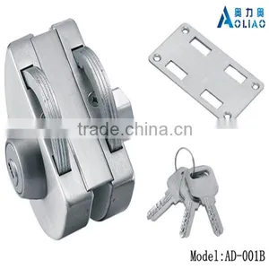 High Quality Tempered Frameless SS or Polish Finish Sliding Glass Door Lock for Single Door in Locks thumbnail-1