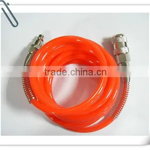 Material PU With Fittings Coiled Air Hose thumbnail-1