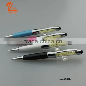 2016 Valin Blue USB Disk Metal Ball Pen With Crystal Touch Screen thumbnail-3