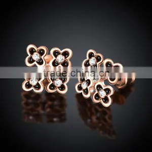 Newest Fashion Petal Crystal Earring Flower Jewelry Earring thumbnail-4