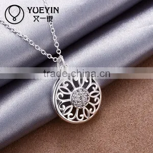 Newest Pure Silver Plated Necklace Designs Jewelry thumbnail-5