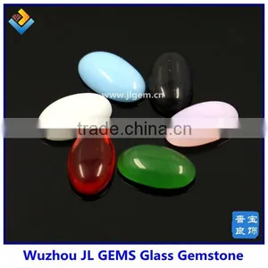 Loose Black Glass Cabochons With Flat Round Glass Cabochon thumbnail-3