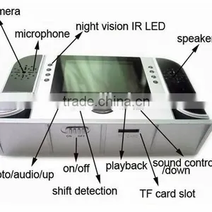 NEW 720P IR Clock Camera Remote Spy Hidden Cam Motion Voice Activate DVR w/ 2.5 Inch LCD Screen thumbnail-3