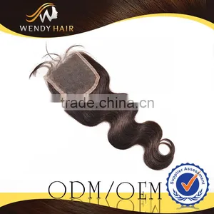 2014 New Products Hot Sales Delightful Ideal 5A Indian Human Hair Lace Closure thumbnail-1