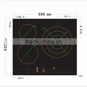 Schott Glass Ceramic Cooker/three Heating Zones Cooktop thumbnail-1