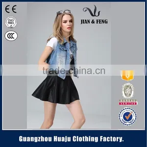 Russian Style Latest Motorcycle Jean Sleeveless Denim Vest Waistcoat For Men thumbnail-3