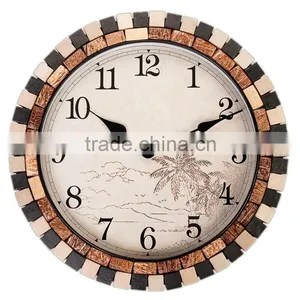 Natural Coconut Shell Mosaic Specialty Digital Prayer Time Clock thumbnail-1