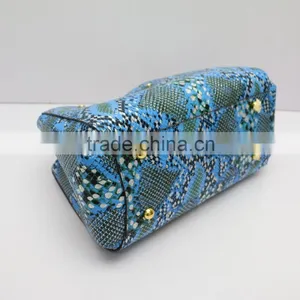 2016 New Blue Lady Snakeskin Grain Leather Handbag ,Shoulder Bags thumbnail-4