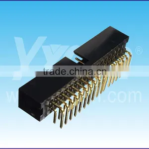 Dongguan Factory Price 2.54mm Pitch Fine Quality Dual Row Right Angle Box Header Connector thumbnail-1