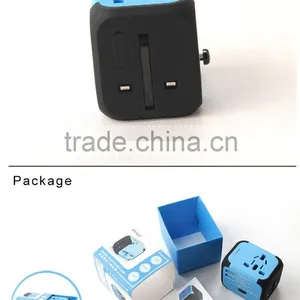 UK/US/EU Standard Universal Travel Adapter 5V 2.4A Output thumbnail-2