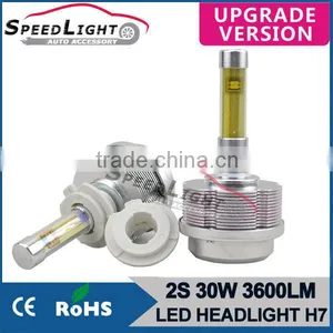 SpeedLight Upgrade Version 2S 30W 3600LM LED Headlight Bulb H7 thumbnail-1