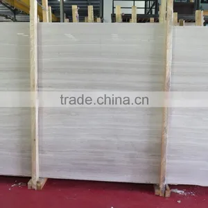 Chinese White Wood Veined Marble Slab thumbnail-1