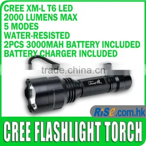 2000 Lumen CREE XM-L T6 18650 Battery Charger LED Flashlight Rechargeable Torch thumbnail-1